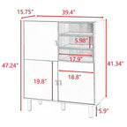 Buffet moderne blanc/bleu/rose avec pieds ronds – 1 unité