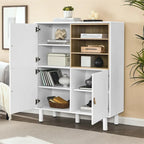 Buffet moderne blanc/bleu/rose avec pieds ronds – 1 unité