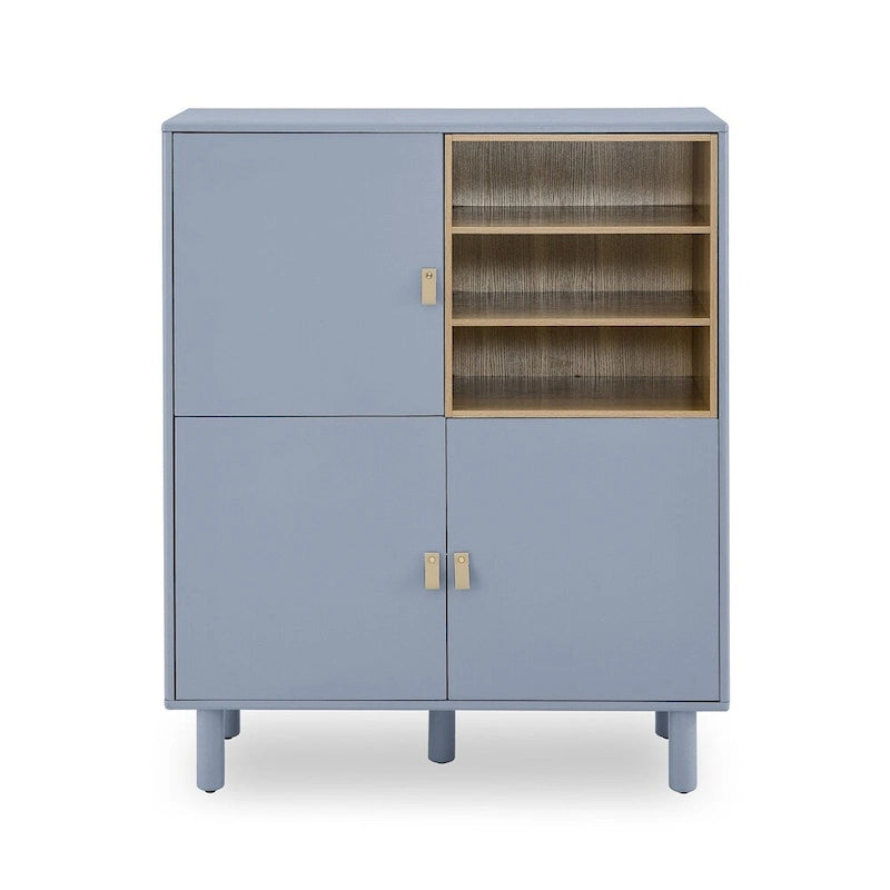 Buffet moderne blanc/bleu/rose avec pieds ronds – 1 unité