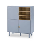 Buffet moderne blanc/bleu/rose avec pieds ronds – 1 unité