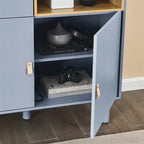Buffet moderne blanc/bleu/rose avec pieds ronds – 1 unité