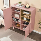 Buffet moderne blanc/bleu/rose avec pieds ronds – 1 unité
