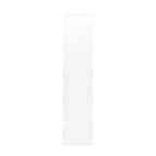 Meuble de rangement à porte vitrée noyer/blanc – Style abattant, assemblage par 1 personne