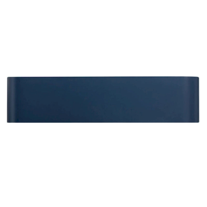 Meuble de rangement 4 portes rayé noir / bleu marine / blanc