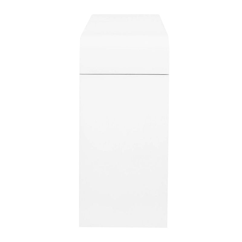 Meuble de rangement 4 portes rayé noir / bleu marine / blanc