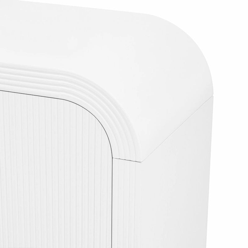 Meuble de rangement 4 portes rayé noir / bleu marine / blanc
