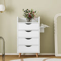 Meuble de rangement de salon à 4 tiroirs Blanc / Rose pour 1 styliste