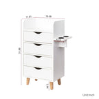 Meuble de rangement de salon à 4 tiroirs Blanc / Rose pour 1 styliste