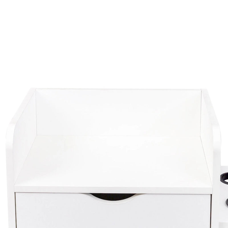 Meuble de rangement de salon à 4 tiroirs Blanc / Rose pour 1 styliste