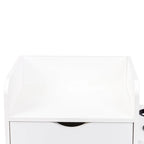 Meuble de rangement de salon à 4 tiroirs Blanc / Rose pour 1 styliste