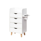 Meuble de rangement de salon à 4 tiroirs Blanc / Rose pour 1 styliste
