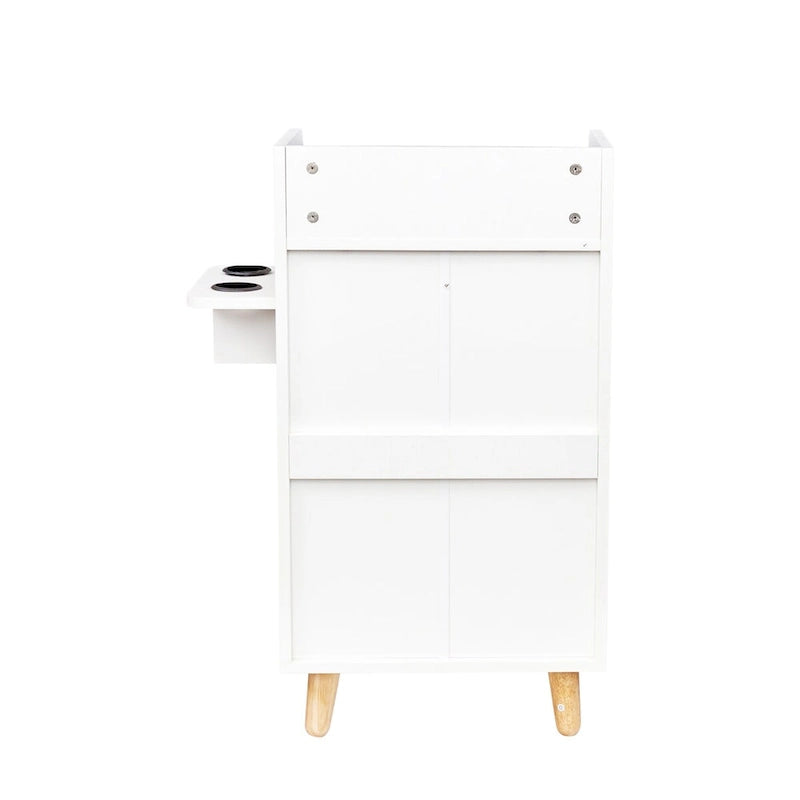 Meuble de rangement de salon à 4 tiroirs Blanc / Rose pour 1 styliste
