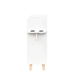 Meuble de rangement de salon à 4 tiroirs Blanc / Rose pour 1 styliste