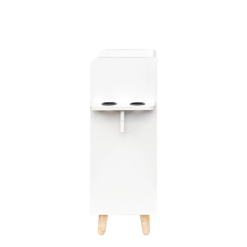 Meuble de rangement de salon à 4 tiroirs Blanc / Rose pour 1 styliste