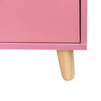 Meuble de rangement de salon à 4 tiroirs Blanc / Rose pour 1 styliste