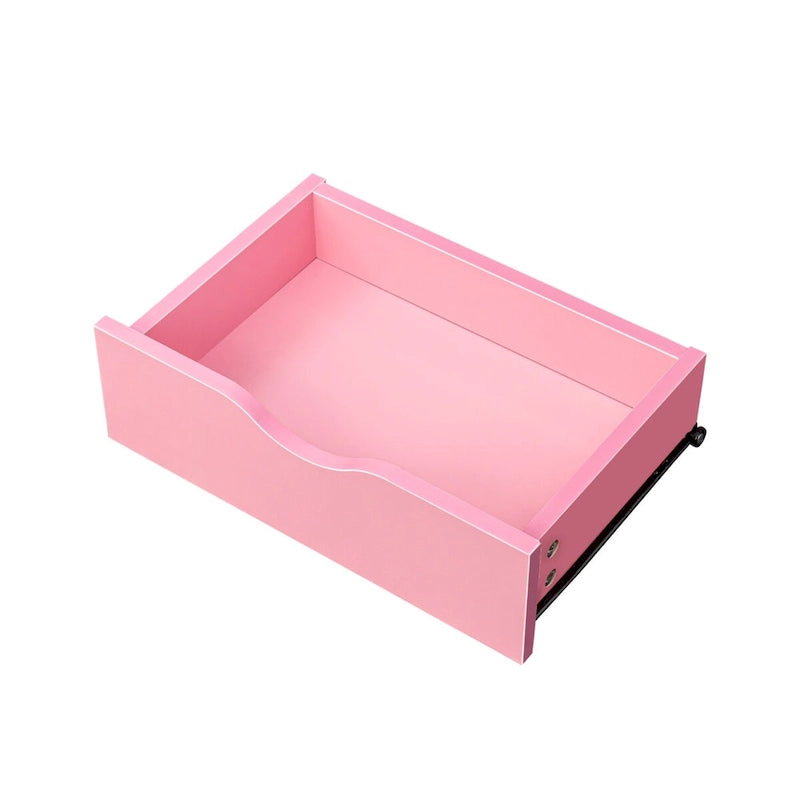 Meuble de rangement de salon à 4 tiroirs Blanc / Rose pour 1 styliste