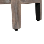 Armoire 4 portes marron antique avec poignées fleurs sculptées, montage par 1 personne