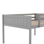 Lit mi-hauteur gris/blanc avec échelle convertible, jumeau/double, simple