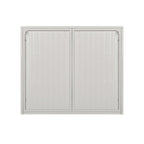 Armoire vitrée 2 portes verte/blanche/noire avec motif tressé, 3 niveaux de rangement