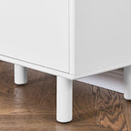 Meuble de rangement avec porte et étagère ouverte (Blanc / Rose / Bleu, Simple)