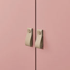 Meuble de rangement avec porte et étagère ouverte (Blanc / Rose / Bleu, Simple)