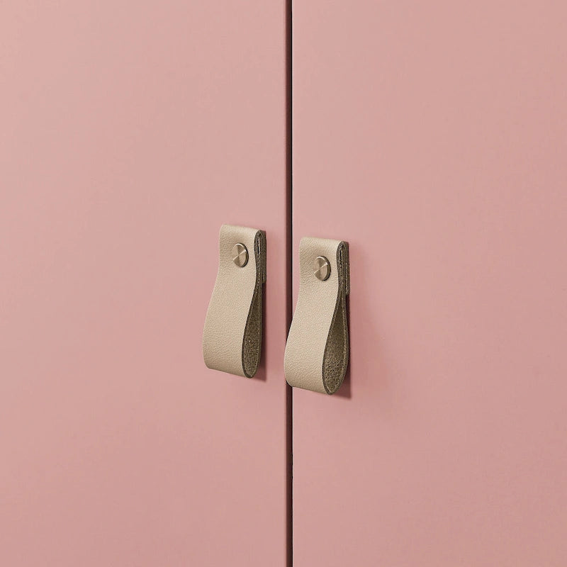 Meuble de rangement avec porte et étagère ouverte (Blanc / Rose / Bleu, Simple)