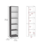 Ensemble de bibliothèque modulaire 3 pièces, Beige/Multicolore/Noir/Blanc, 13 étagères avec placard, pour 1 pièce