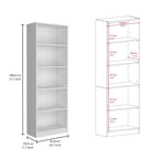 Ensemble de bibliothèque modulaire 3 pièces, Beige/Multicolore/Noir/Blanc, 13 étagères avec placard, pour 1 pièce