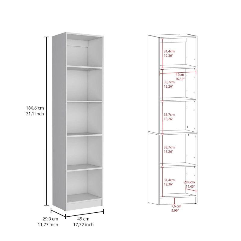 Ensemble de bibliothèque modulaire 3 pièces, Beige/Multicolore/Noir/Blanc, 13 étagères avec placard, pour 1 pièce