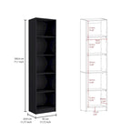 Ensemble de bibliothèque modulaire 3 pièces, Beige/Multicolore/Noir/Blanc, 13 étagères avec placard, pour 1 pièce