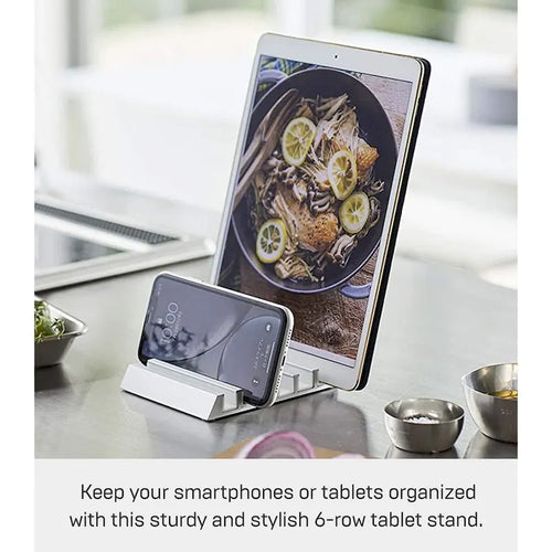 Support Multi-Appareils en Aluminium, Noir/Blanc, Peut Contenir Jusqu'à 6 Appareils