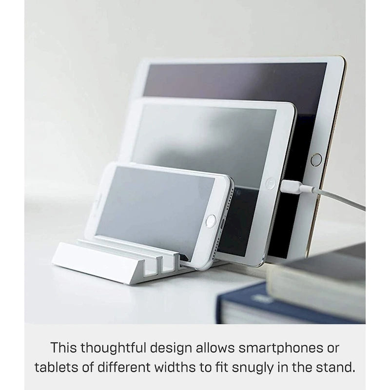 Support Multi-Appareils en Aluminium, Noir/Blanc, Peut Contenir Jusqu'à 6 Appareils