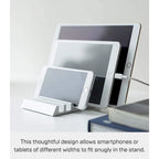 Support Multi-Appareils en Aluminium, Noir/Blanc, Peut Contenir Jusqu'à 6 Appareils