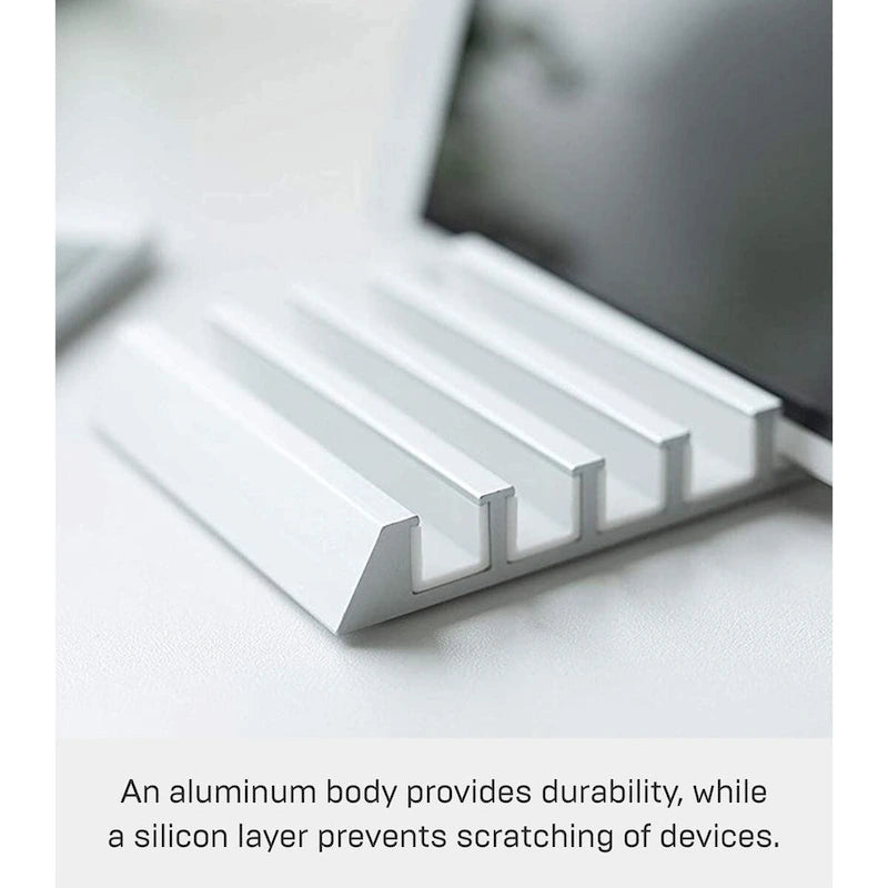 Support Multi-Appareils en Aluminium, Noir/Blanc, Peut Contenir Jusqu'à 6 Appareils