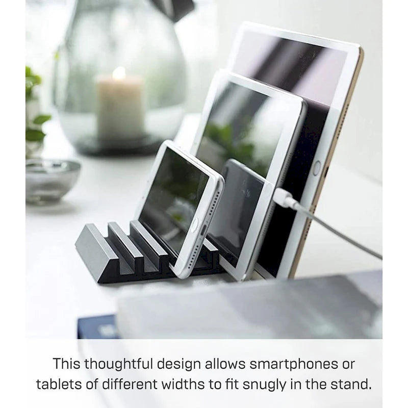 Support Multi-Appareils en Aluminium, Noir/Blanc, Peut Contenir Jusqu'à 6 Appareils