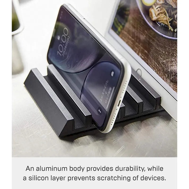 Support Multi-Appareils en Aluminium, Noir/Blanc, Peut Contenir Jusqu'à 6 Appareils