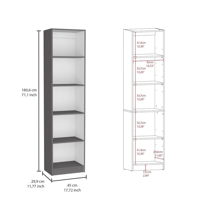 Ensemble de 3 bibliothèques à 4 étagères blanc/multicolore/noir, pour 1 pièce