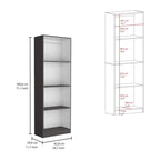 Ensemble de 3 bibliothèques à 4 étagères blanc/multicolore/noir, pour 1 pièce