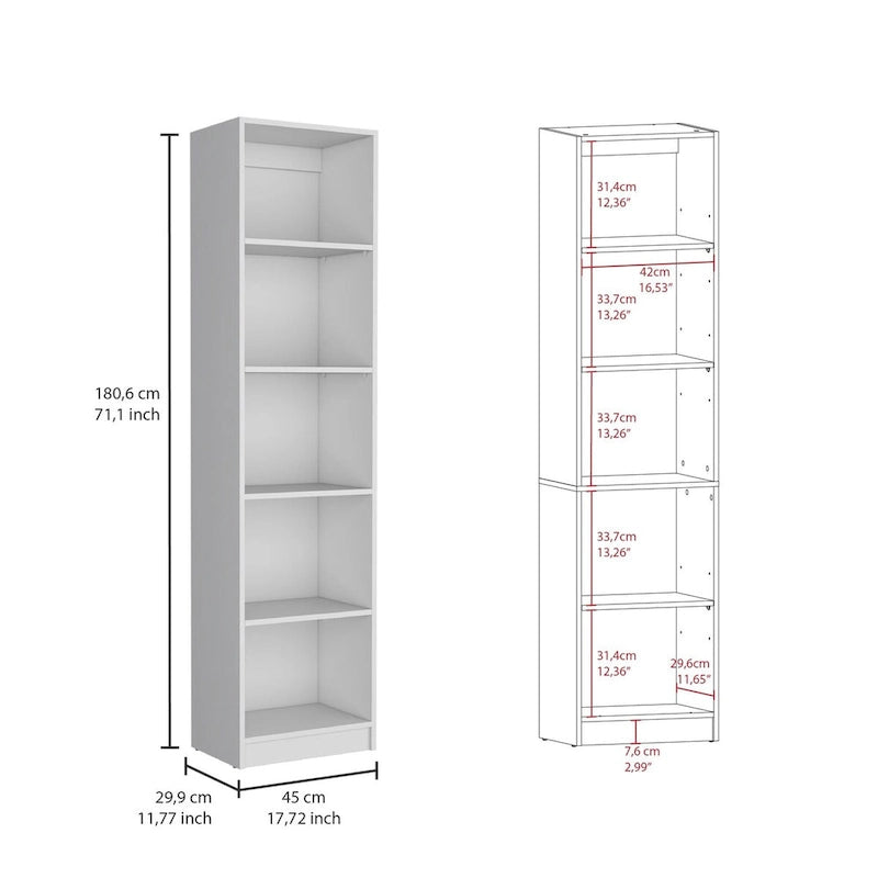 Ensemble de 3 bibliothèques à 4 étagères blanc/multicolore/noir, pour 1 pièce