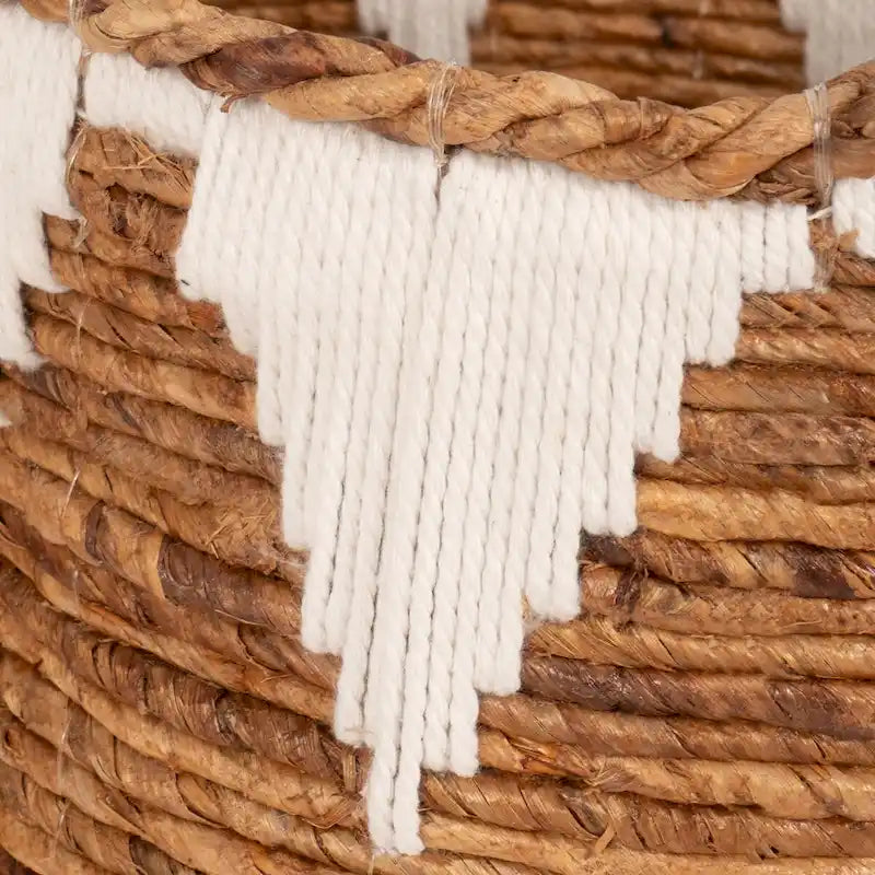 Paniers tressés à la main en feuille de bananier naturelle, lot de 3