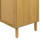 Armoire de rangement 3 portes, finition bois marron