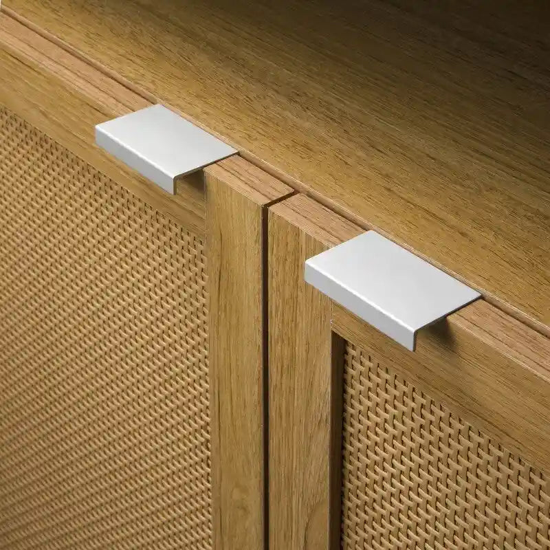 Armoire de rangement 3 portes, finition bois marron