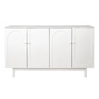 Armoire de rangement 4 portes vert menthe/blanc avec pieds en pin, individuelle