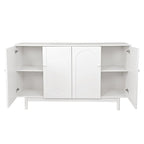 Armoire de rangement 4 portes vert menthe/blanc avec pieds en pin, individuelle