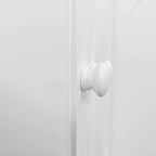 Armoire de rangement 4 portes vert menthe/blanc avec pieds en pin, individuelle