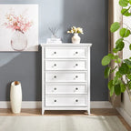 Commode en bois 5 tiroirs noir/blanc, utilisateur unique