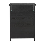 Commode en bois 5 tiroirs noir/blanc, utilisateur unique
