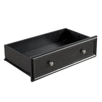 Commode en bois 5 tiroirs noir/blanc, utilisateur unique