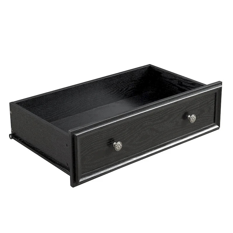 Commode en bois 5 tiroirs noir/blanc, utilisateur unique