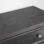 Commode en bois 5 tiroirs noir/blanc, utilisateur unique